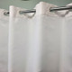 White No-Hook shower curtain. White No-Hook shower curtain.